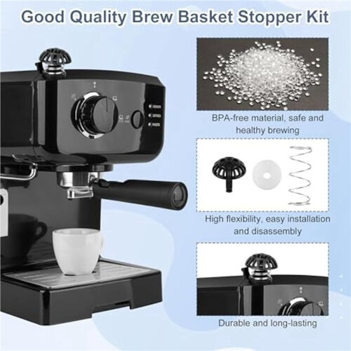 2X Coffee Machine Brew Basket Bottom Spring Loaded Stopper Kits Coffee Maker Brew Basket for  DCC-1200