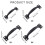 Gate Handle Bow-Shaped Metal Pull Pack of 4 3