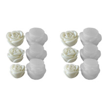 6 STKS Bloem Aromatherapie Kaars Siliconen Mal Rose Handgemaakte Aromatherapie Zeep Uitbreiding Steen Gips Mal Maken Gereedschap