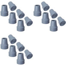 Crutch Tips, 3/4Inch Heavy Duty Non-Slip Rubber Cane Tips, Replacement Cane Foot Caps, Crutch Pads,18 PCS
