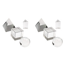 Lot de 8 Prismes de Photographie en Cristal Optique K9, Comprenant une Boule de 55 mm, un Prisme Carré et Triangulaire de 50 mm, une Pyramide Optique