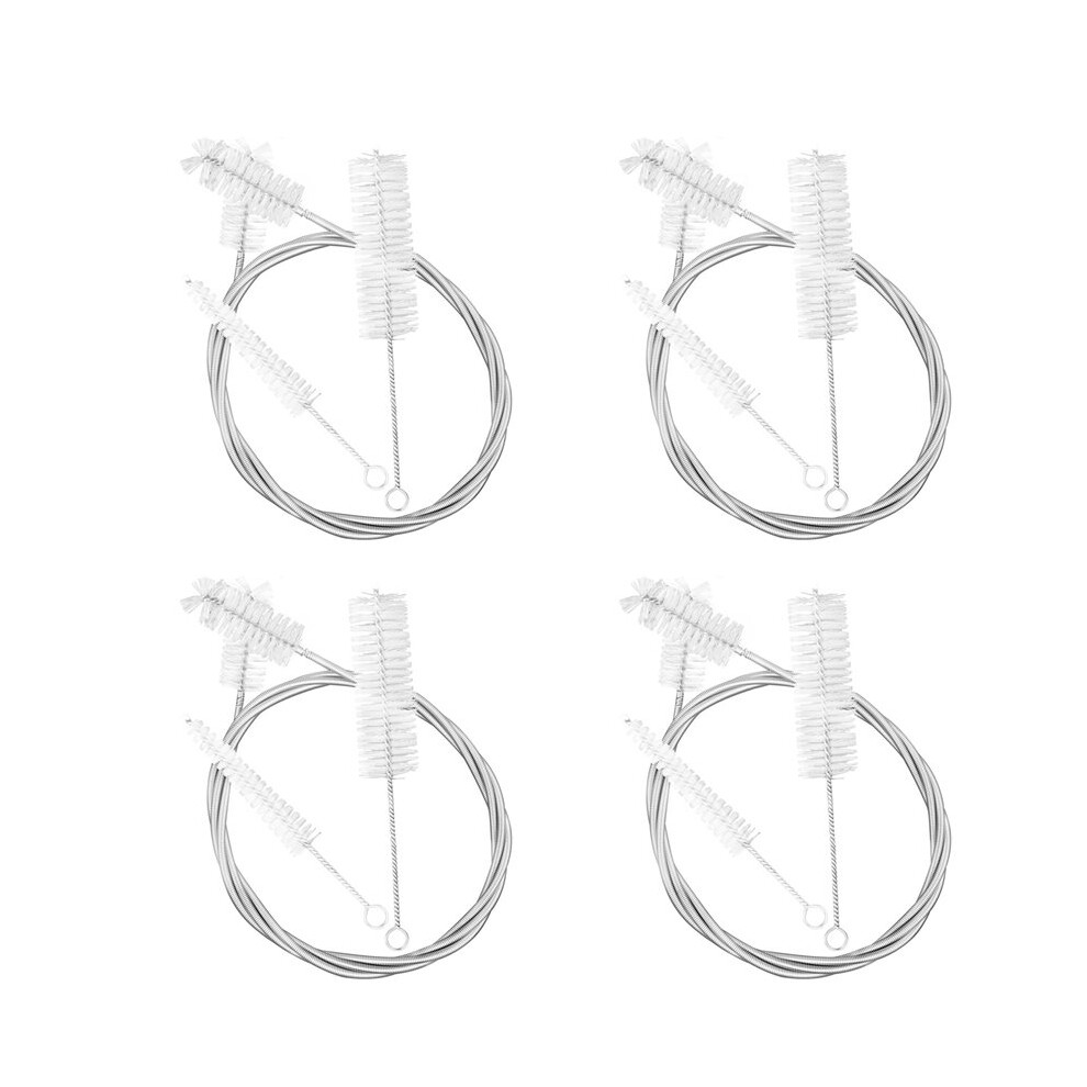 12Pcs French Horn Trombone Trumpet Cleaning Set Stainless Steel Nylon Brush Musical Instrument Cleaning Brush 6033327631347