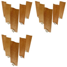 60 Mèches en Bois pour la Fabrication de Bougies, 4 cm de Largeur par 12 cm de Hauteur, Mèches de Bougies en Bois Sans Fumée + Bases en Métal