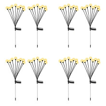 Solar Garden Lights, Upgraded 8LED Firefly Lights Solar Outdoor Waterproof, Swaying Lights Decoration, Warm White 8PCS