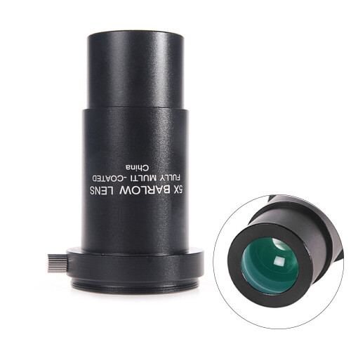 Lente Barlow 5X de 1,25 polegadas com revestimento metálico multicamadas para telescópio. 1
