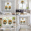 Easter Egg Nest Kitchen Curtains Set Watercolor Green 7