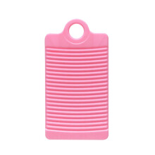 Pink Plastic Laundry Washboard with AntiSlip Design, Mini Hand Wash Board for Home and Delicate Clothes