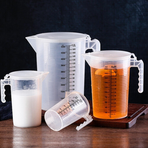 Measuring Cup with Scale Liquid Container Clear Measuring Jug with Handle Tea Shop Kitchen 2