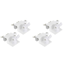 Pacote com 4 Suportes para Calha Compatíveis com Painel Solar Ring, Suporte Universal Ajustável de 360 para Calha Ring para Arlo, para