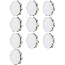 10X Tambourine for Adults 10 Inch Hand Held Drum Bell Birch Metal Jingles Percussion Gift Musical Educational Instrument