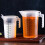 Measuring Cup with Scale Liquid Container Clear Measuring Jug with Handle Tea Shop Kitchen 6