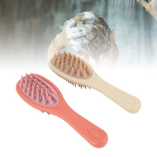 2pcs Double Side Shampoo Brush - No Knots Hair Massager, Red & Yellow