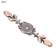 10 Stück Zinklegierung Retro Design Einloch-Küchenschrank-Griff Rückplatten, Bronze/Silber