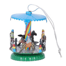 Handcrafted Iron Carousel Ornament for Bars, Shops & Cafes, Exquisite Decor