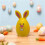 Easter Bunny Candy Box Yellow Egg Shell Set 2 pcs 4