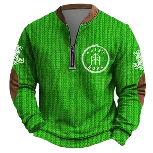 Pull à col zippé inspiré de la mythologie nordique 1