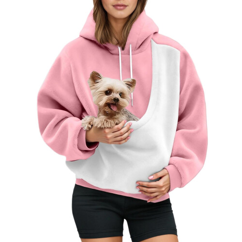 Oversized Hoodie Fleece Sweatshirt with Sling Pocket 1
