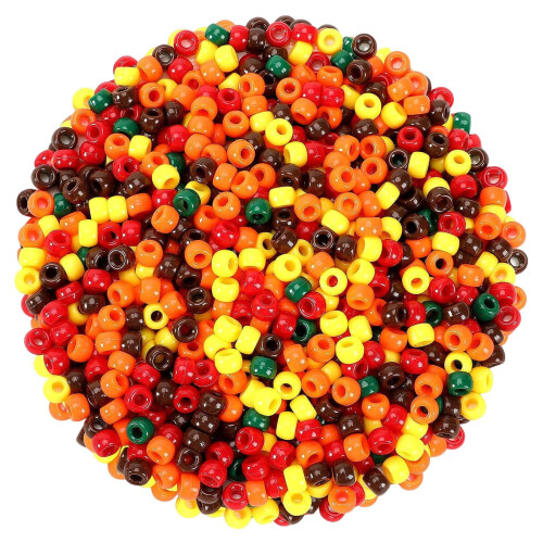 Plastic Pony Beads Multi-Color 1200 Pcs 2