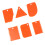 Clay Scrapers, Plastic Orange DIY Tool Clay Scraper Tool, For Soft Clay Clay 3