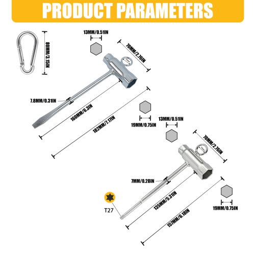 Convenient Sparks Plug Socket Wrench Set Chainsaw Wrench Tool 2