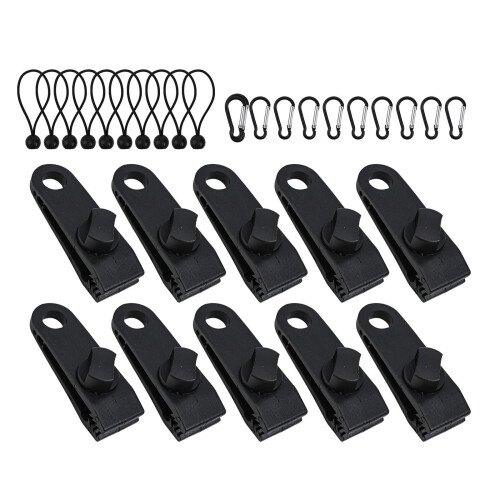 30Pcs Tent Clips Adjustable Lock Clips for Tarp& Shade Cloth 2