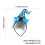 (Blue) Halloween Witch Hat Headband for Cosplay 1