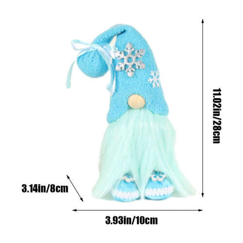 Blue Home Gnome Snowflake Plush Doll 1 Piece 2