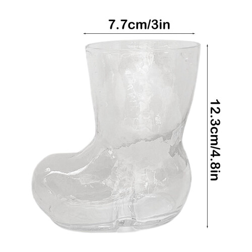 Boot-Shaped Beer Mug Transparent Crystal Glass 1 Pack 2