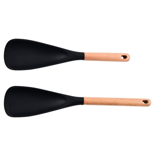 Multifunction Spatula Cooking Spoon for Nonstick Cookware, Kitchen 3 in 1 Multi-Function Spatula Spoon Silicone 2pc
