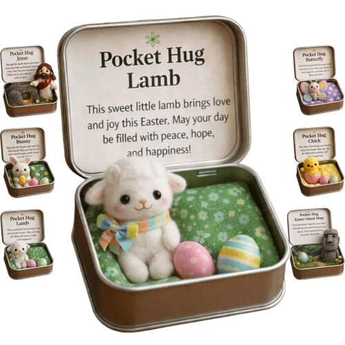 Virenlux Easter Pocket Hug Box – 2" Mini Gift with Assorted Characters, Tin Box, Cute Spring Keepsake (Compatible with Easter Gifting) 2