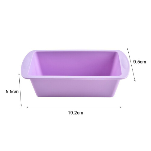 JINGT silicone rectangle cake pan mini loaf bread pan purple 1