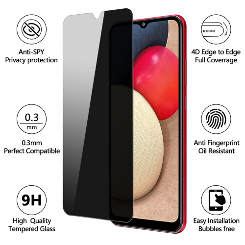Προστατευτικό οθόνης AggXpf2Pack για το Galaxy A23 5G6.6", σκούρο γυαλί προστασίας οθόνης με 2