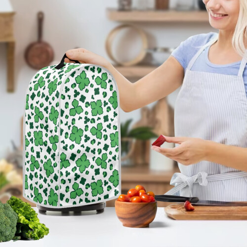 Elastic Polyester Mixer Cover with Protective for Home Kitchen Indoor Four-Leaf Clover 2
