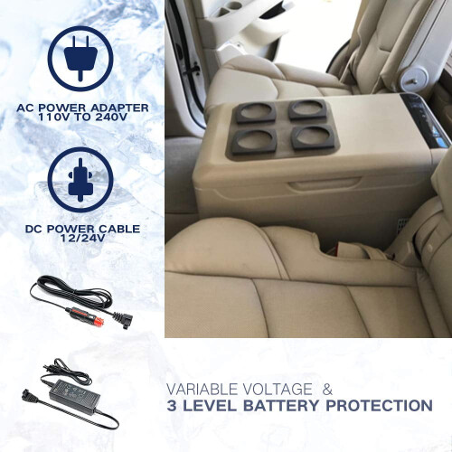 Καλώδιο τροφοδοσίας DC 11,5 ποδιών 12V/24V για ψυγείο αυτοκινήτου - Συμβατό με Alpicool, Bodega, 1