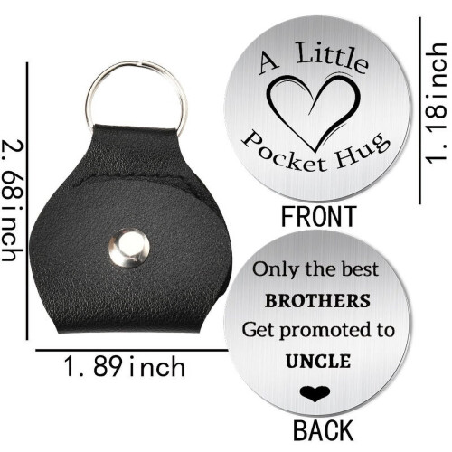 Pocket Hug Token Keychain for Brother or New Uncle 1