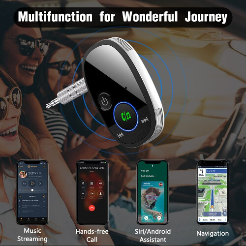 Προσαρμογέας Bluetooth5.0Aux για στερεοφωνικό αυτοκινήτου/οικιακού χώρου/ακουστικά – 1