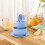 Wheat Straw Dinnerware Set 6 pcs Blue Lightweight 5