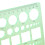 Green Plastic Geometric Template Ruler 0-20 cm 6