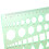 Green Plastic Geometric Template Ruler 0-20 cm 7