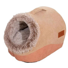 Cat Caves for Indoor Cats Plush Warm Kennel Cat Cave Semi-Enclosed Design Comfortable Cat Hideaway Dog House for Cozy A