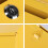 Modern Iron Outdoor Mailbox Yellow 1 Pack 5