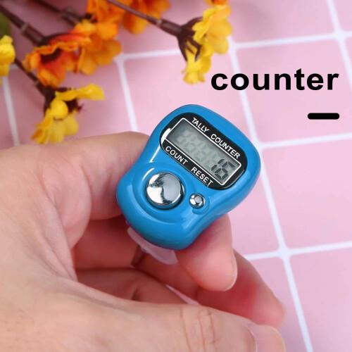 LED Finger Ring Counter Compact Quick Response Adjustable Circle Easy Simple Operation Counter Home Supply Sky Blue 1