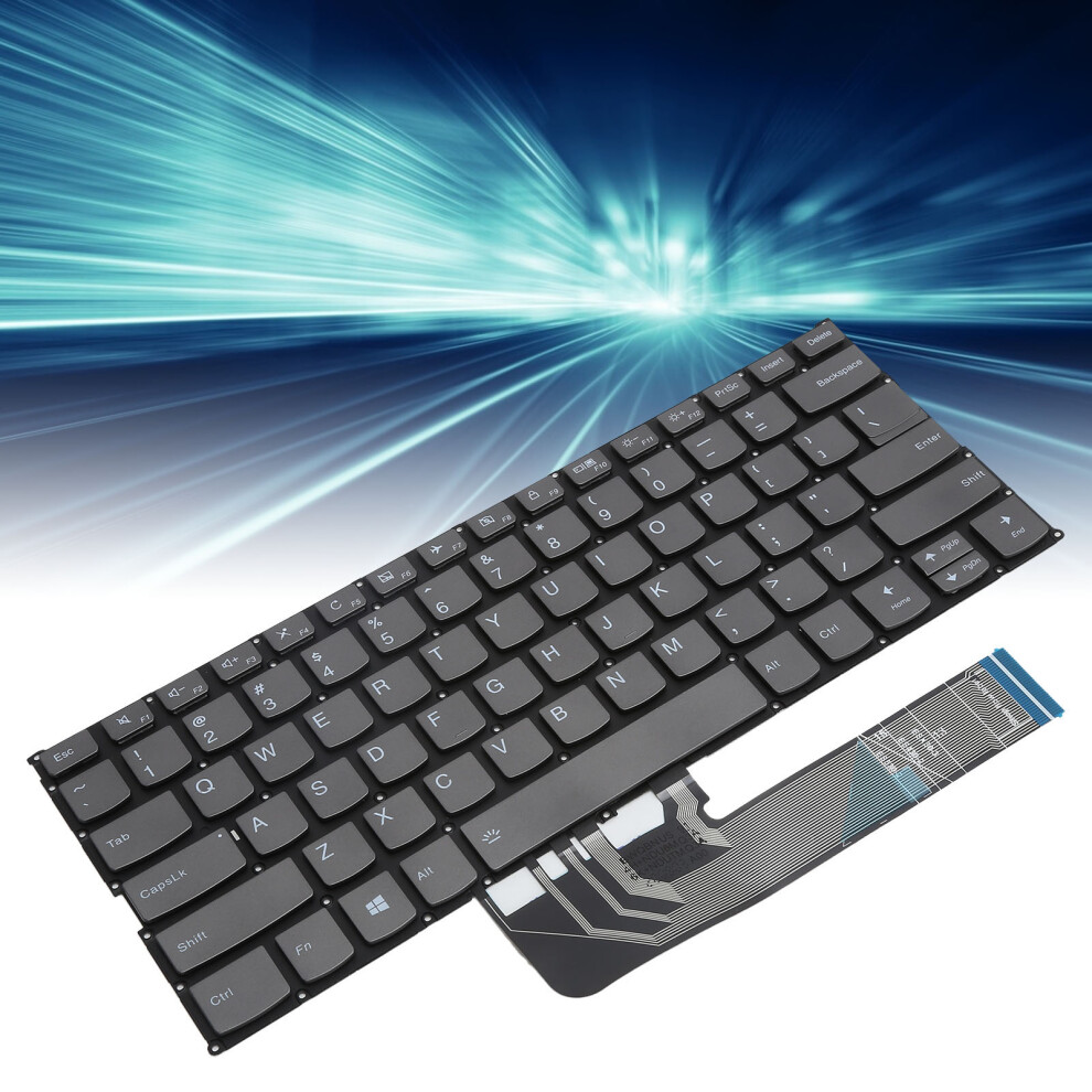 Backlit Aluminum Keyboard For Yoga 730-13Ikb/13Iwl And 15Ikb/15Iwl - Black 8771390830844
