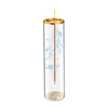 Glass Incense Holder with Removable Ash Catcher for Yoga Meditation and Home Décor (Round)