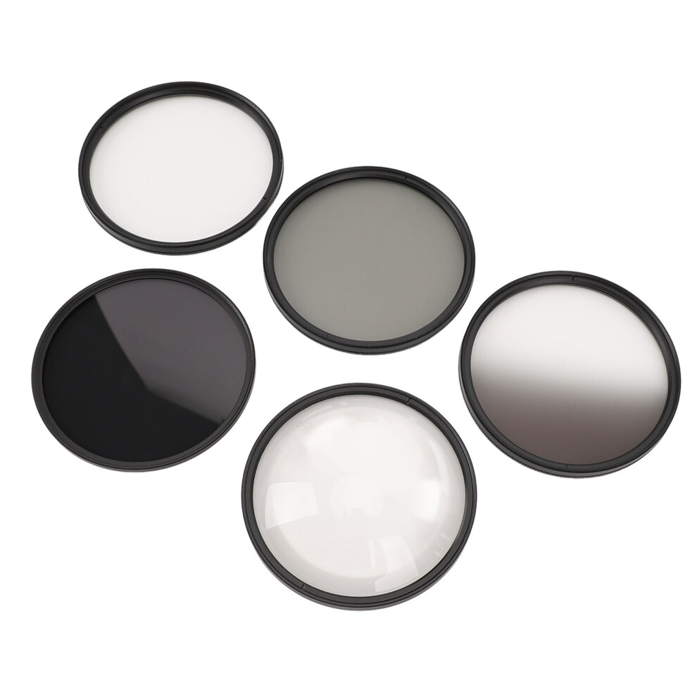 72Mm Camera Lens Filter Kit With Cpl, Nd8, Star, Macro, Dust-Proof Gray 9481390831015