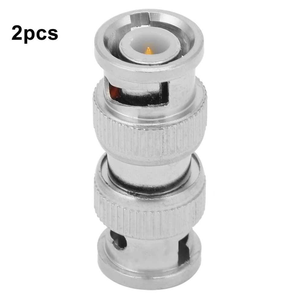 2Pcs Bnc Male To Bnc Male Coax Rf Connectors For Cctv Security Camera Setup 8461390831698