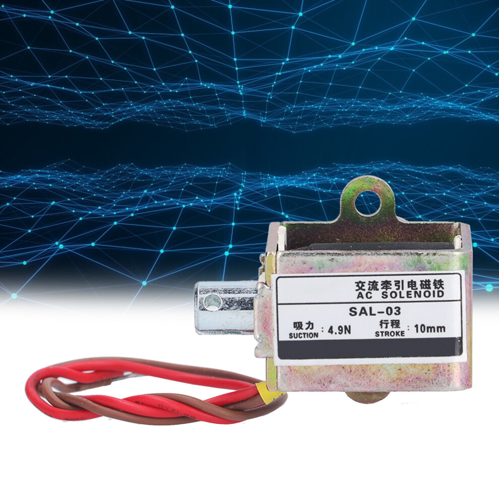 Sal-03 Ac220v Pull Solenoid Electromagnet 4.9N 10Mm Stroke 5041391433164