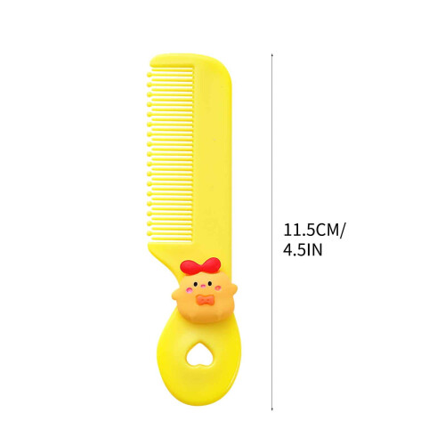 Mini pente infantil com design de coração, 11,5 cm, cerdas macias. 2