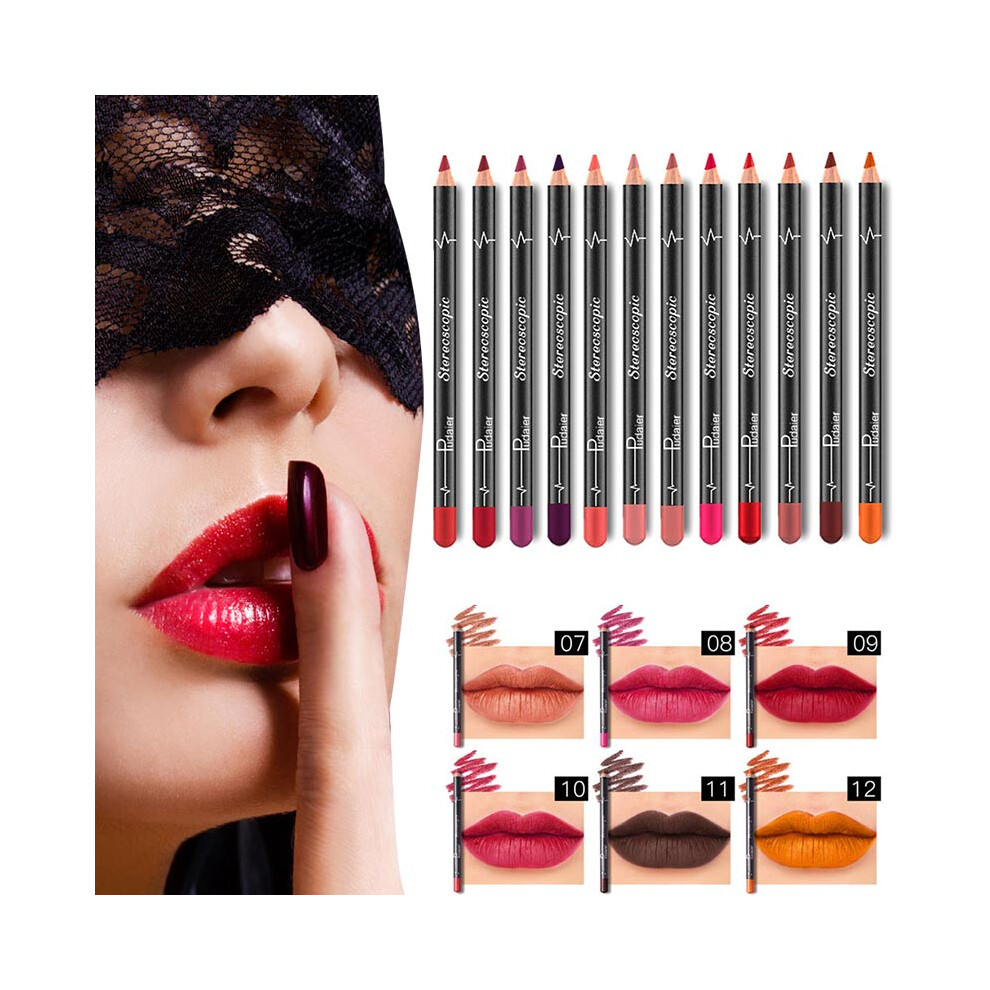 Roc-Electron 12Pcs Waterproof Matte Lipstick Pen Set