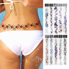 10 Stück wasserdichte temporäre Tattoo-Aufkleber für Damen, 420x60mm